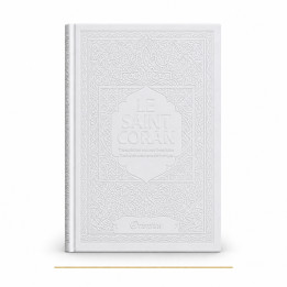 Coran Orientica blanc en arabe, français et phonétique, édition de luxe 14 × 20 cm