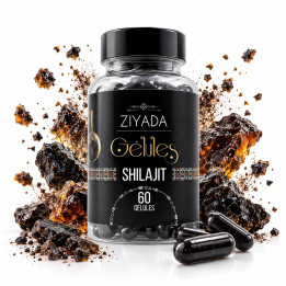 Flacon de shilajit Ziyada contenant 60 gélules