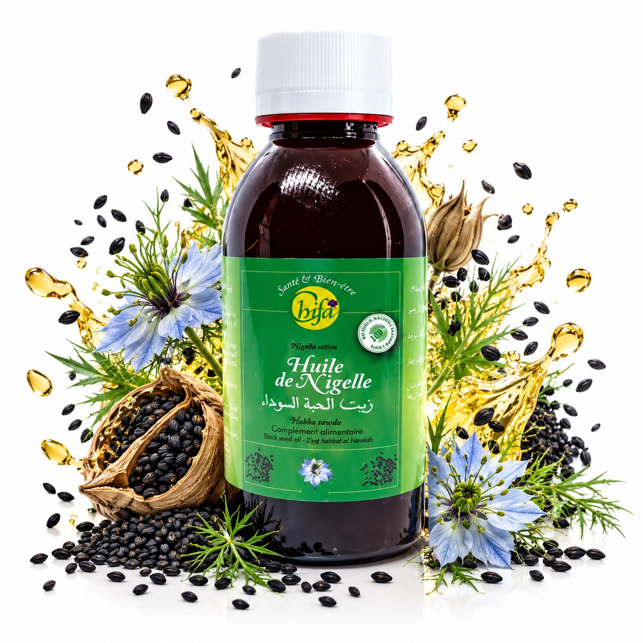 Flacon d’huile de nigelle d’Égypte Chifa 125 ml