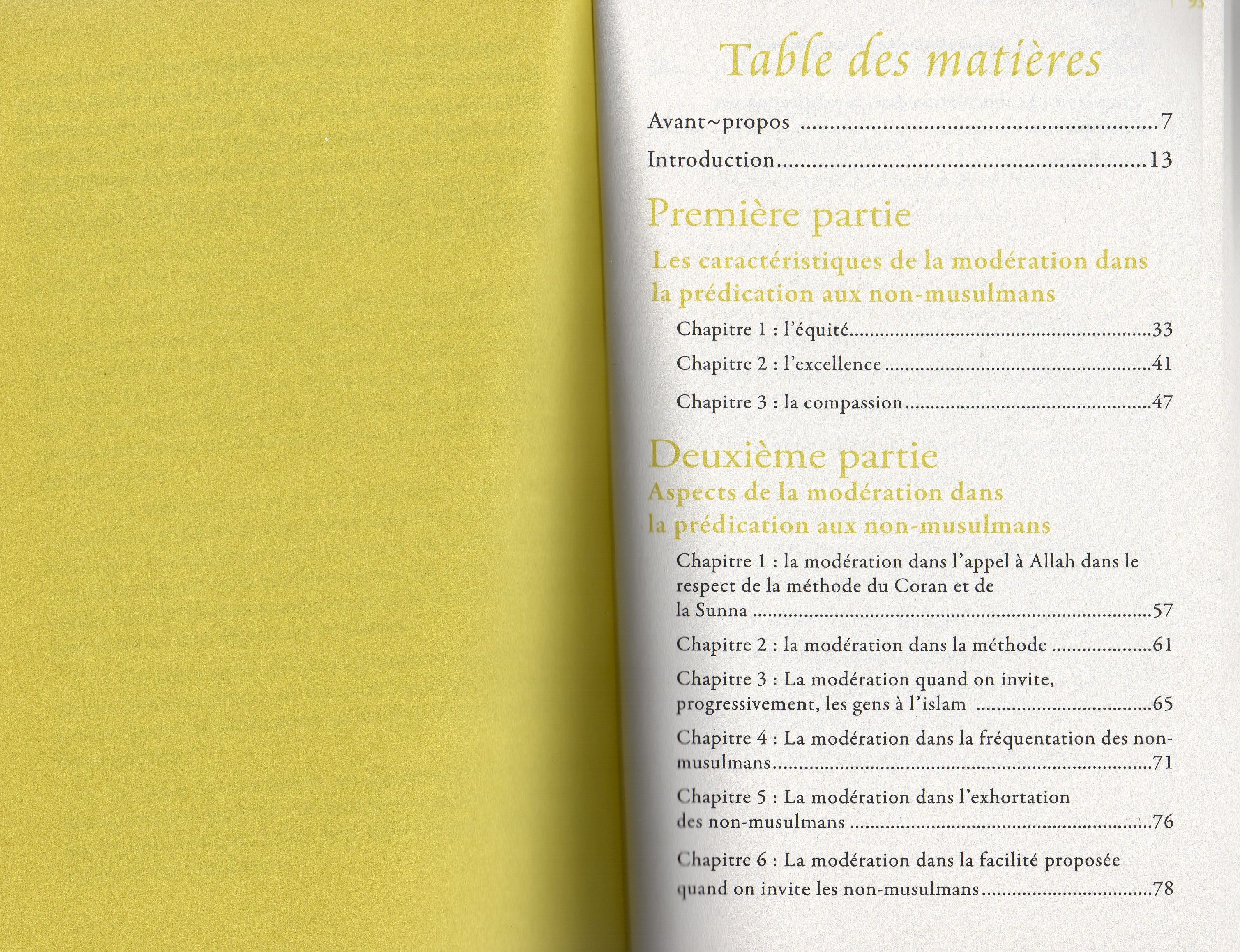 Le juste milieu dans la da'wa