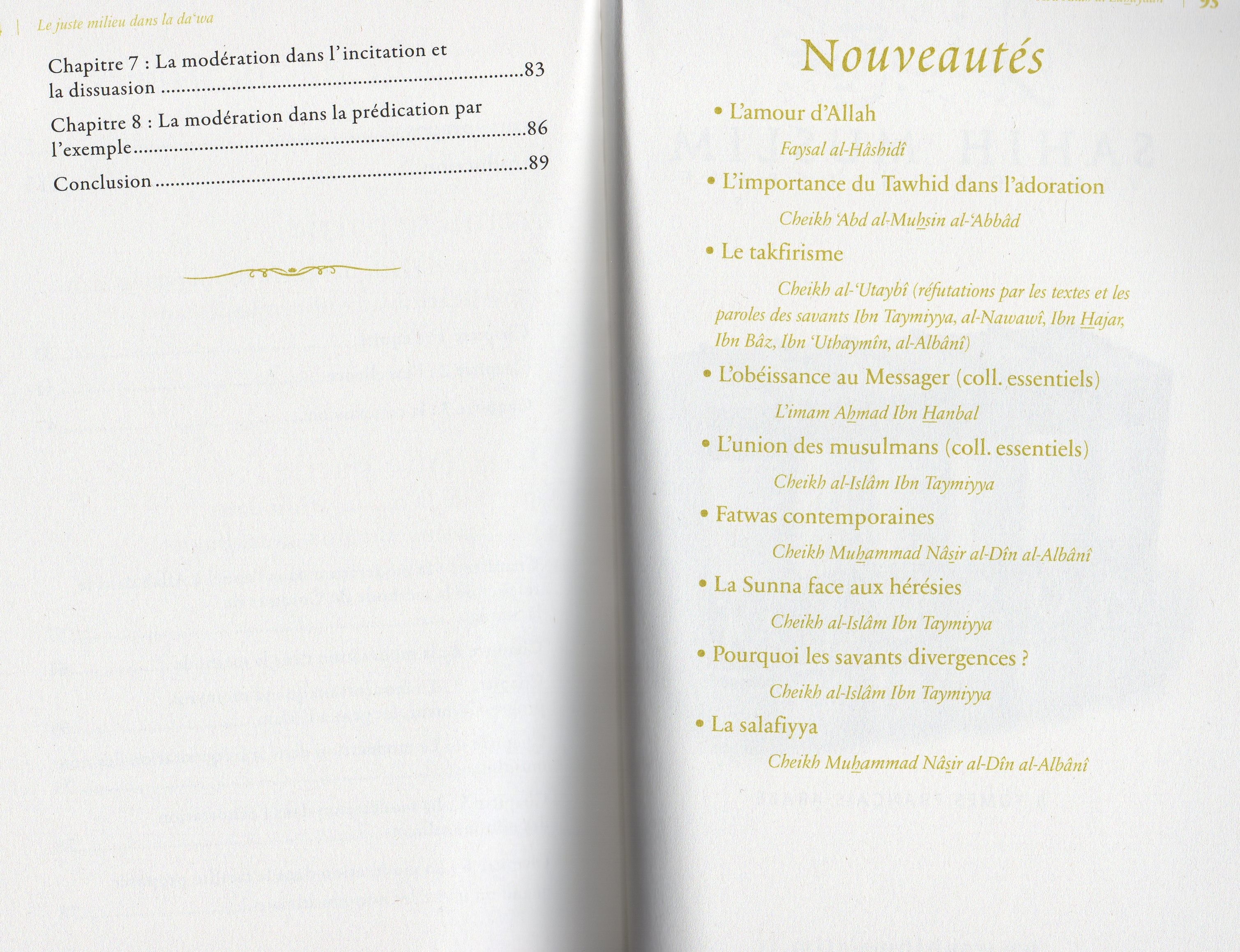 Le juste milieu dans la da'wa