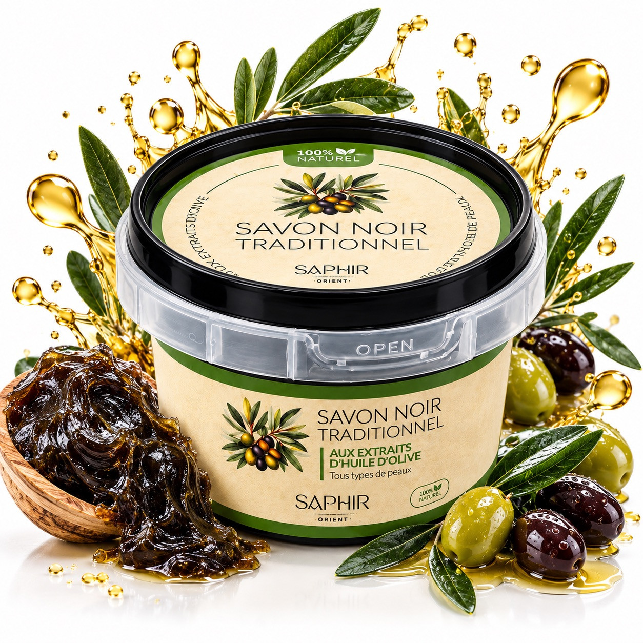 Savon noir I Savon beldi marocain I Contenance 250g