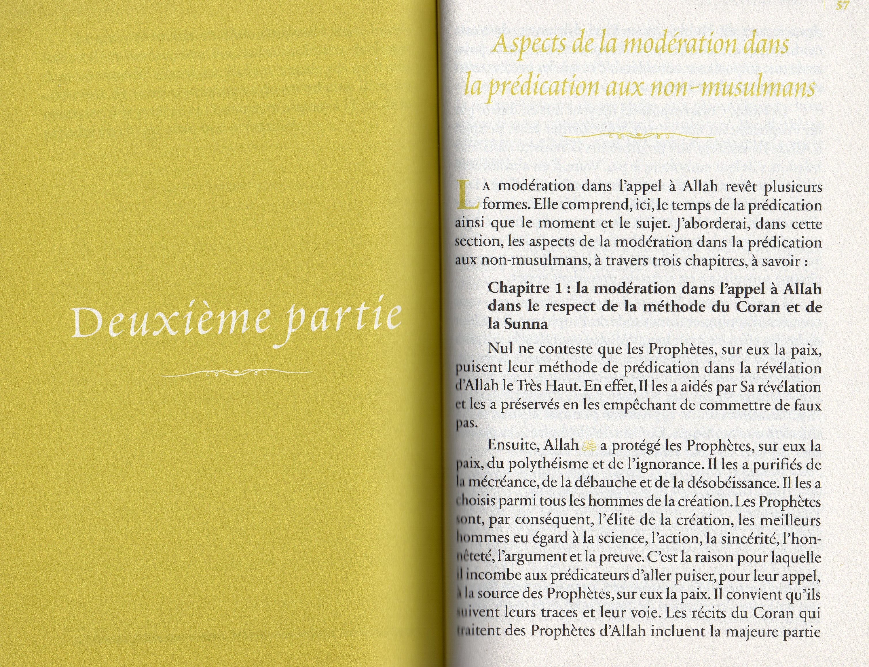 Le juste milieu dans la da'wa