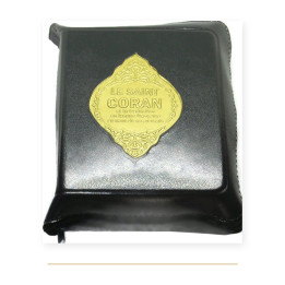 Couverture de Coran arabe français, Couverture avec fermeture zip