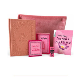 Photo de Coffret cadeau Coran rose, Tapis et livres islamiques
