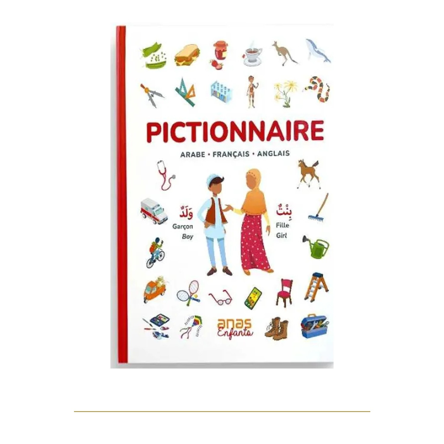 Couverture de face | Pictionnaire arabe français anglais | Anas