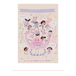Couverture de face | Calendrier défi des Houroufs rose | Alphabet arabe
