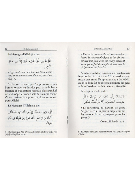 Te hâtes-tu à faire le bien?