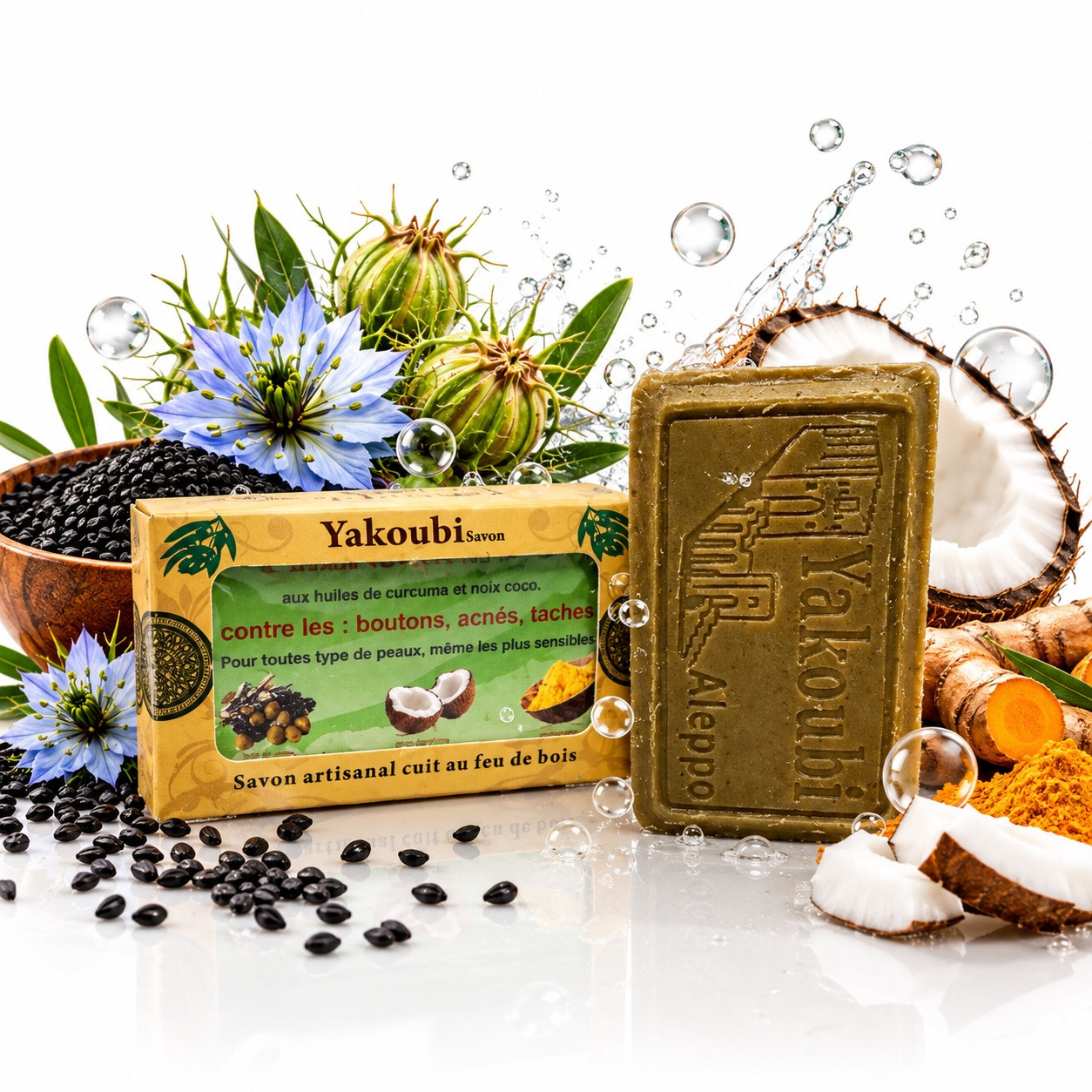 Savon d'Alep YAKOUBI 100% naturel - Librairie Le Savoir