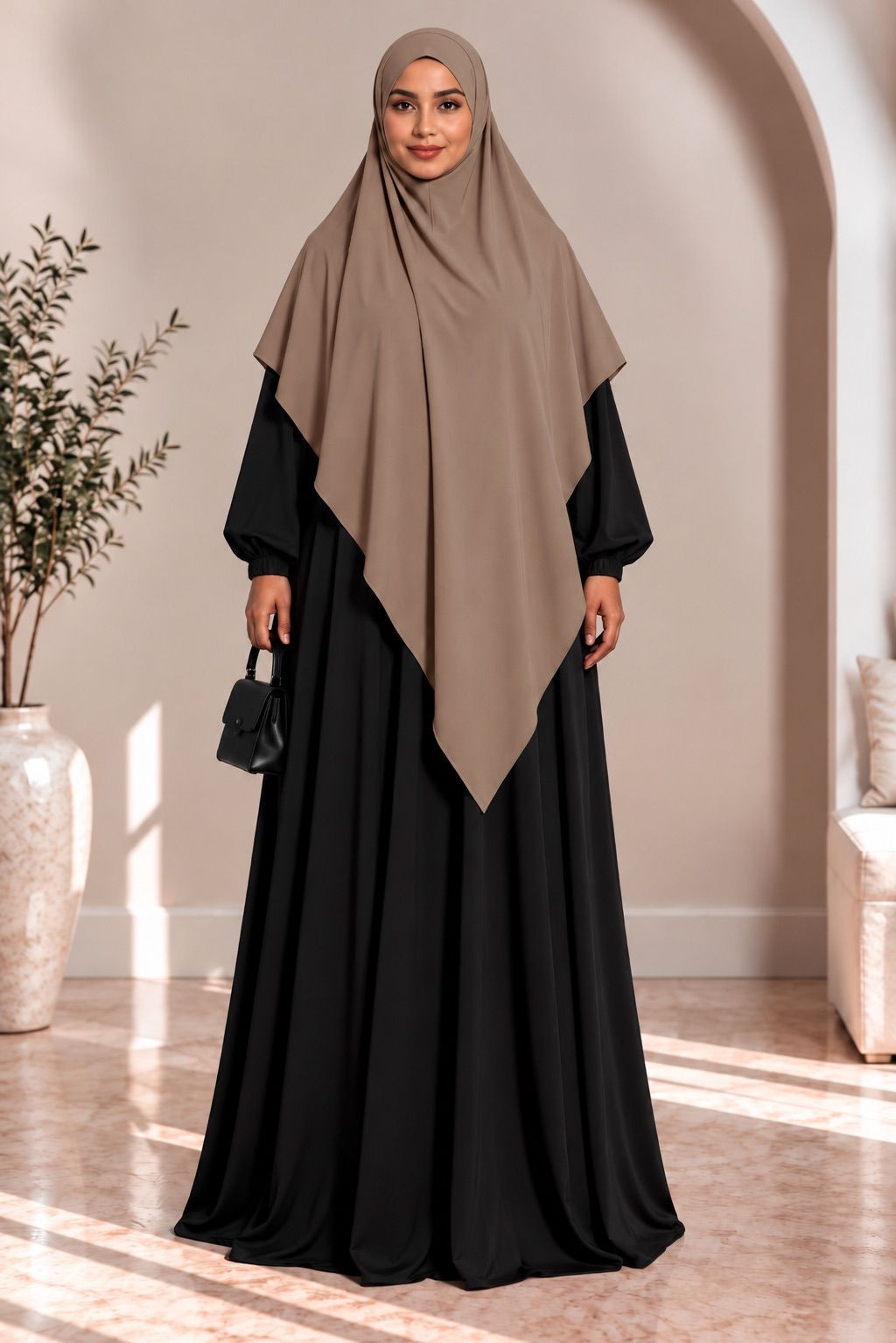 Khimar en jazz 334 - noisette