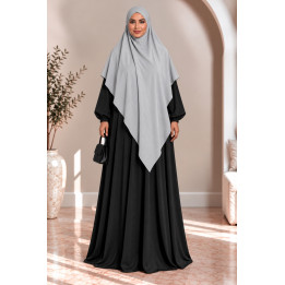 Khimar en jazz 334 - gris clair