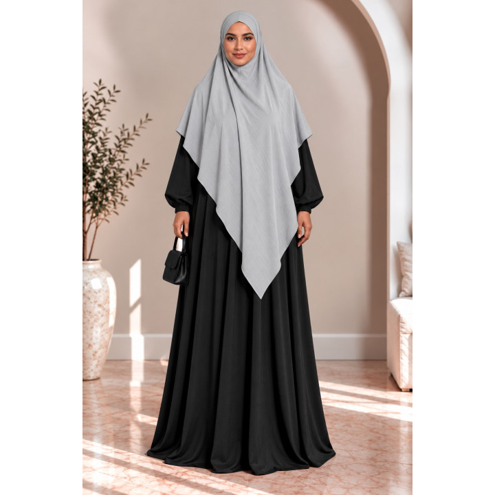 Khimar en jazz 334 - gris clair