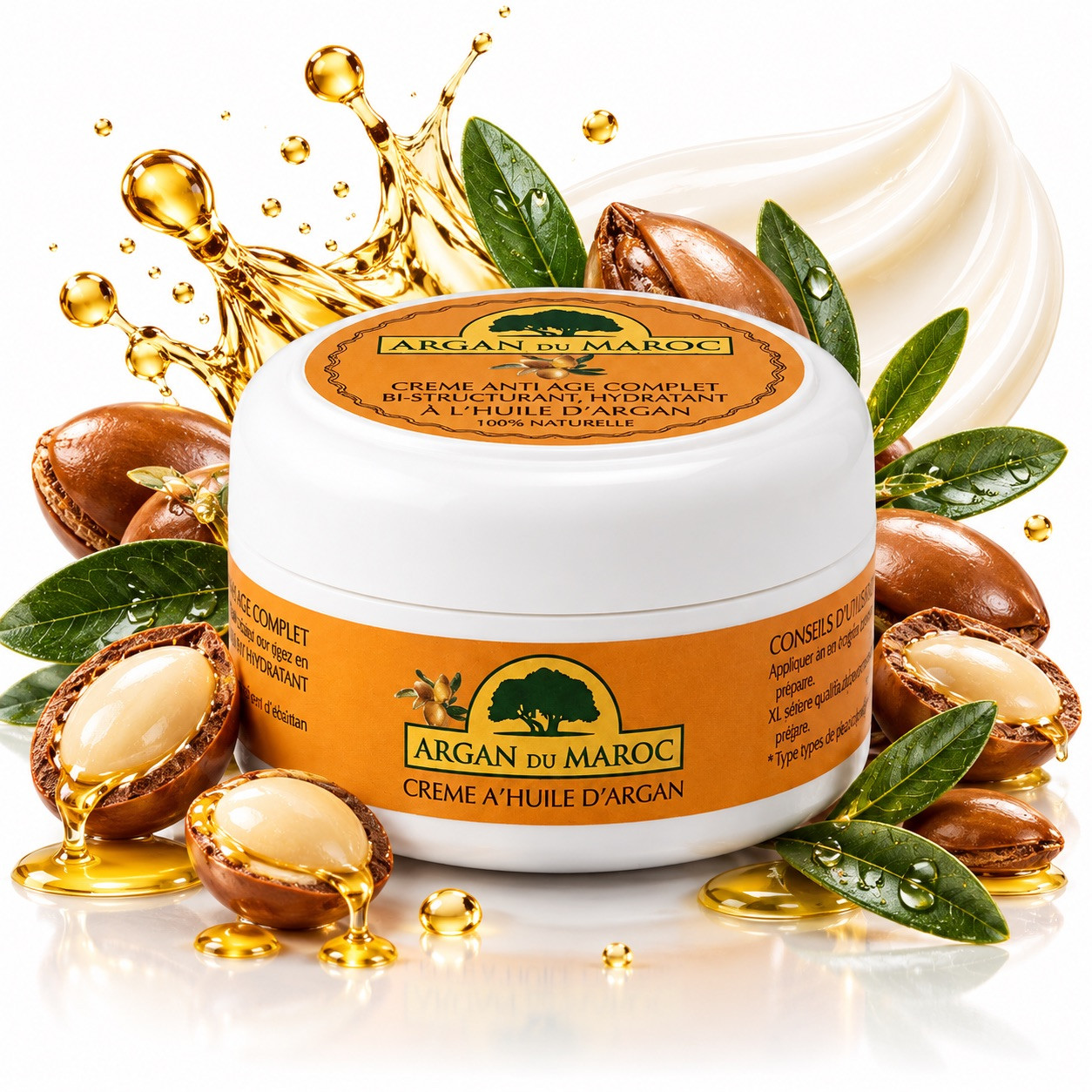 Crème à l'huile d'argan | Bienfaits pour la peau | 100% naturelle