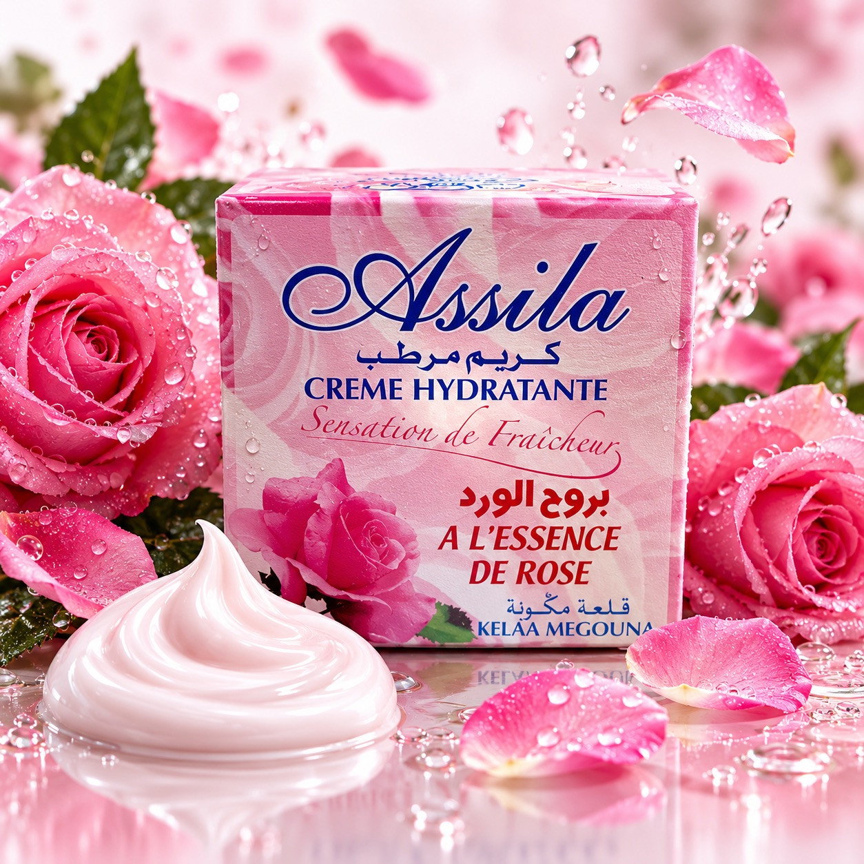 Crème hydratante à l'essence de rose | Bienfaits nombreux pour la peau
