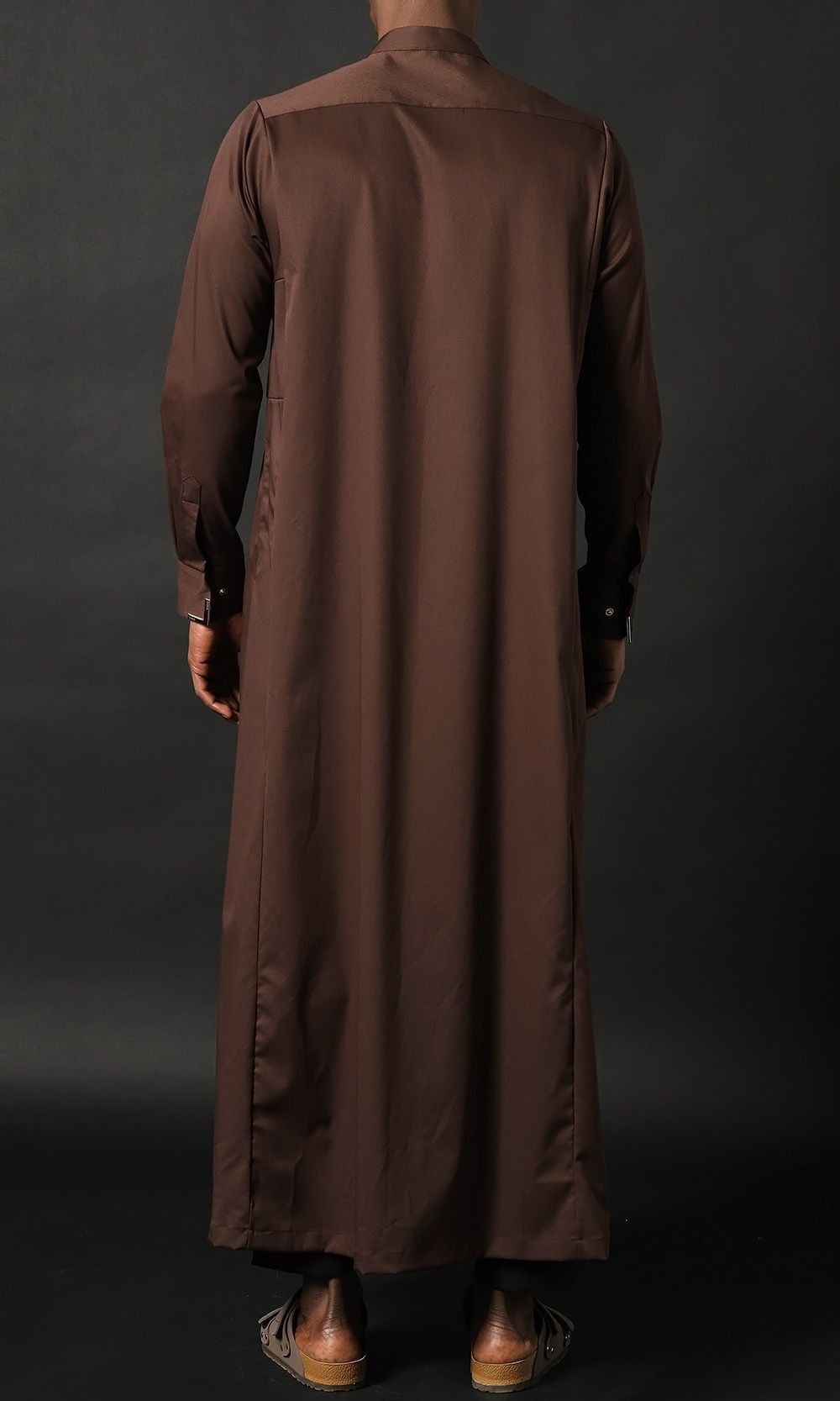 Qamis Long Eminence - Noir broderie Doré - Qabail