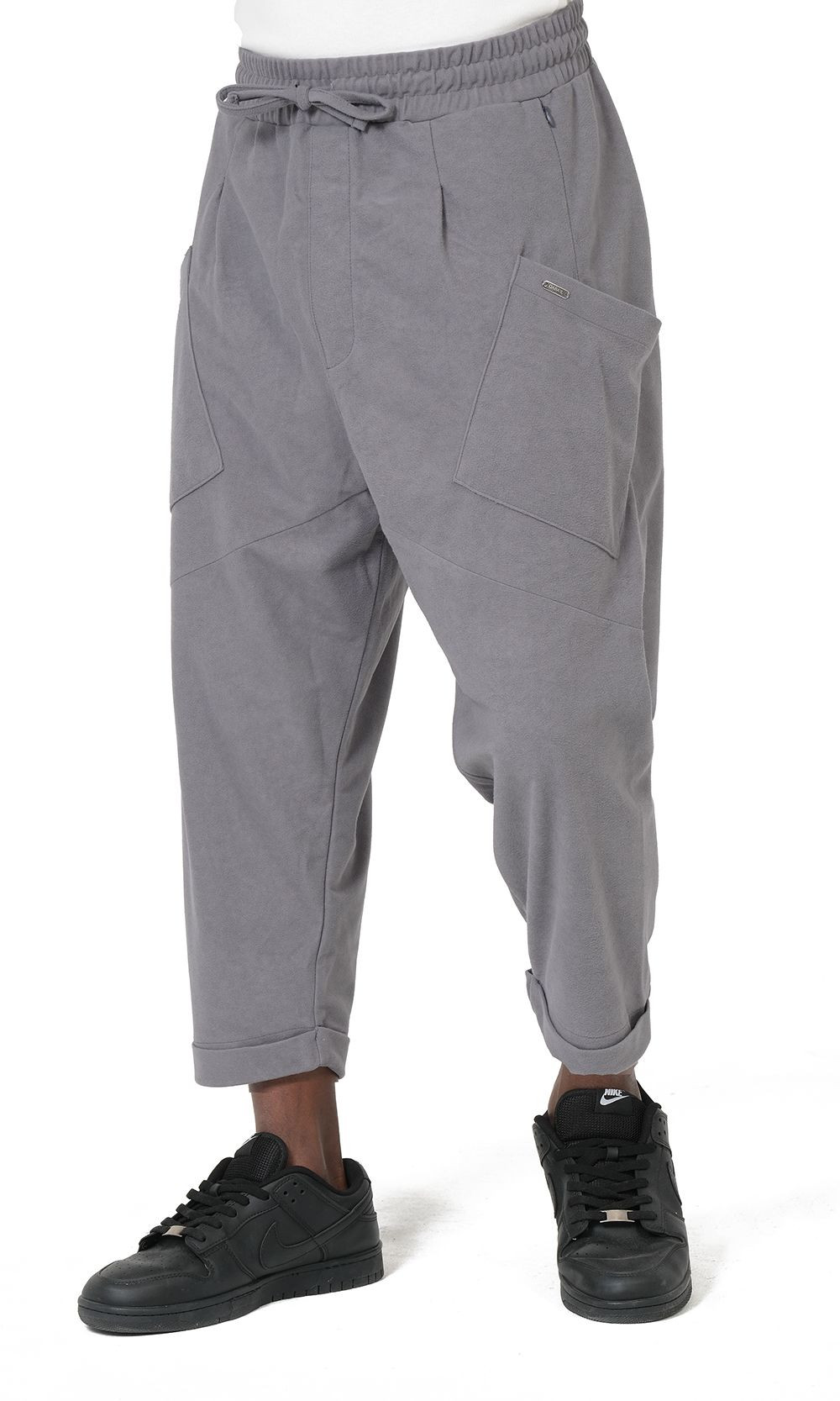 Sarouel Design Suédine QTS1036 - gris - Qabail