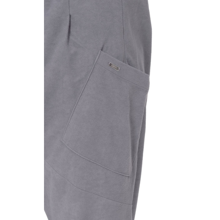Sarouel Design Suédine QTS1036 - gris - Qabail