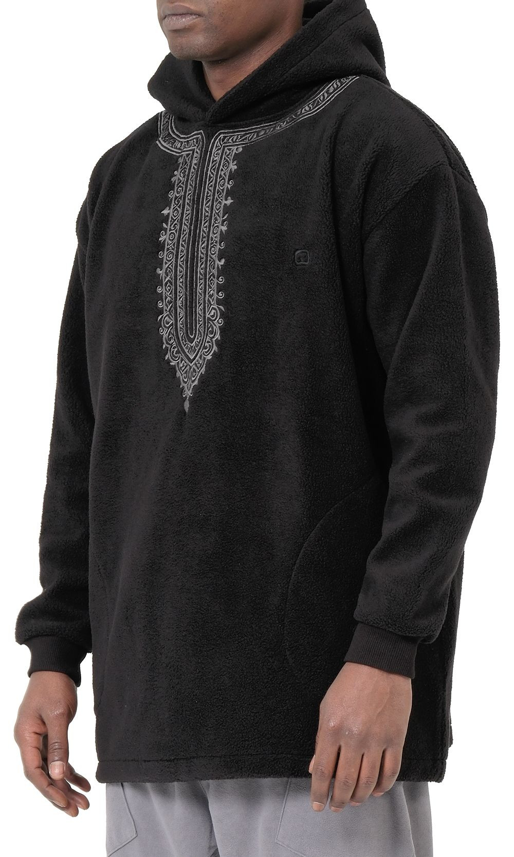 Hoodie Etniz Oversized QTT1032 noir - Qabail