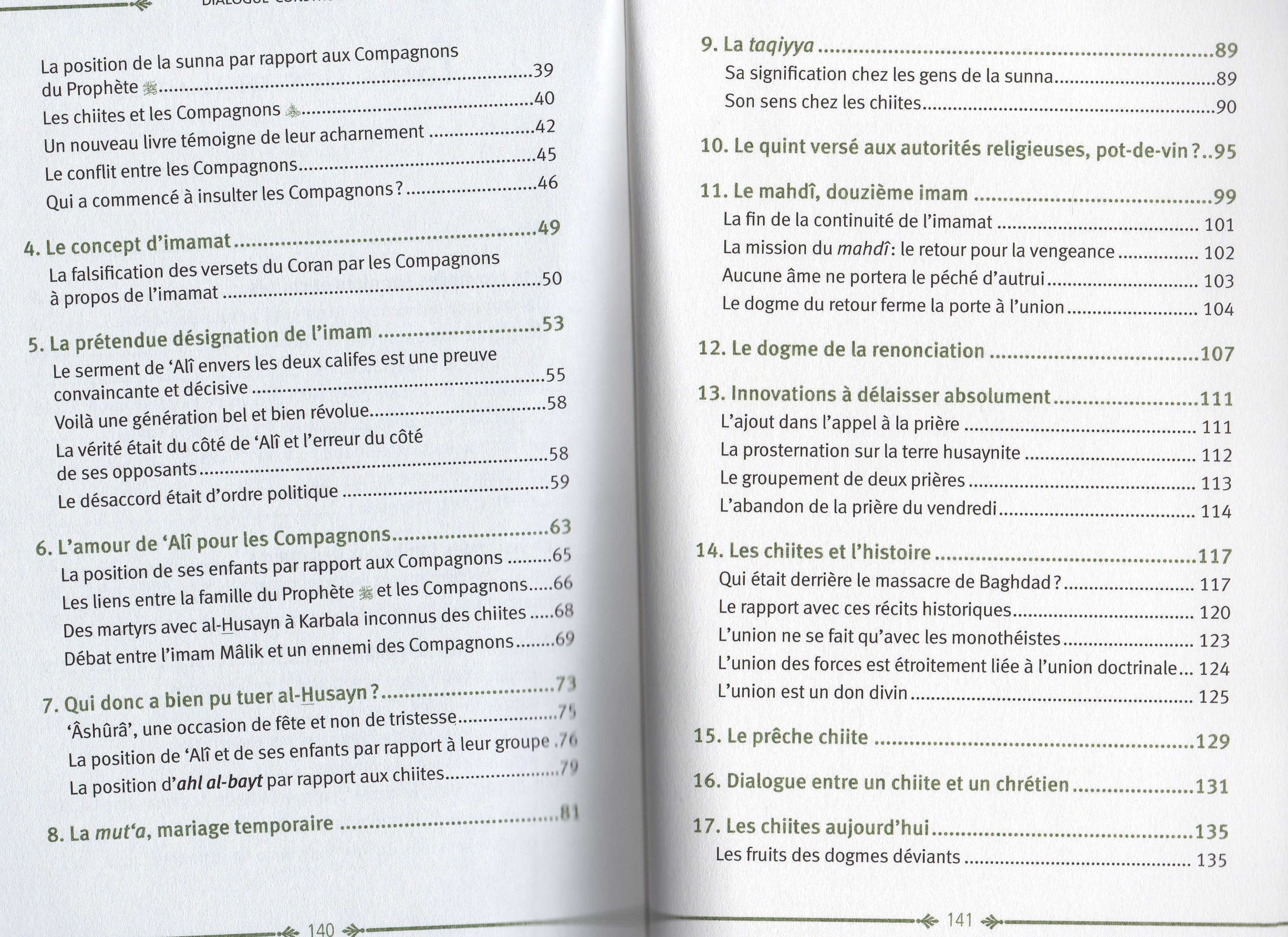 Dialogue constructif entre sunnites & chiites