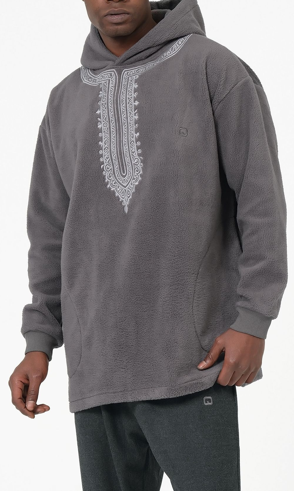 Hoodie Etniz Oversized QTT1032 anthracite - Qabail