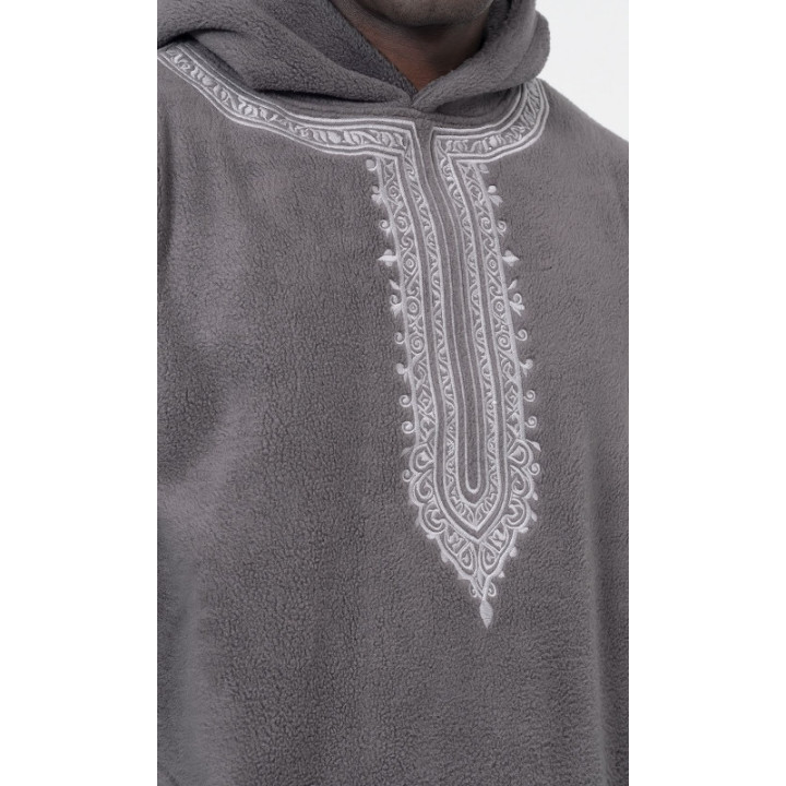 Hoodie Etniz Oversized QTT1032 anthracite - Qabail
