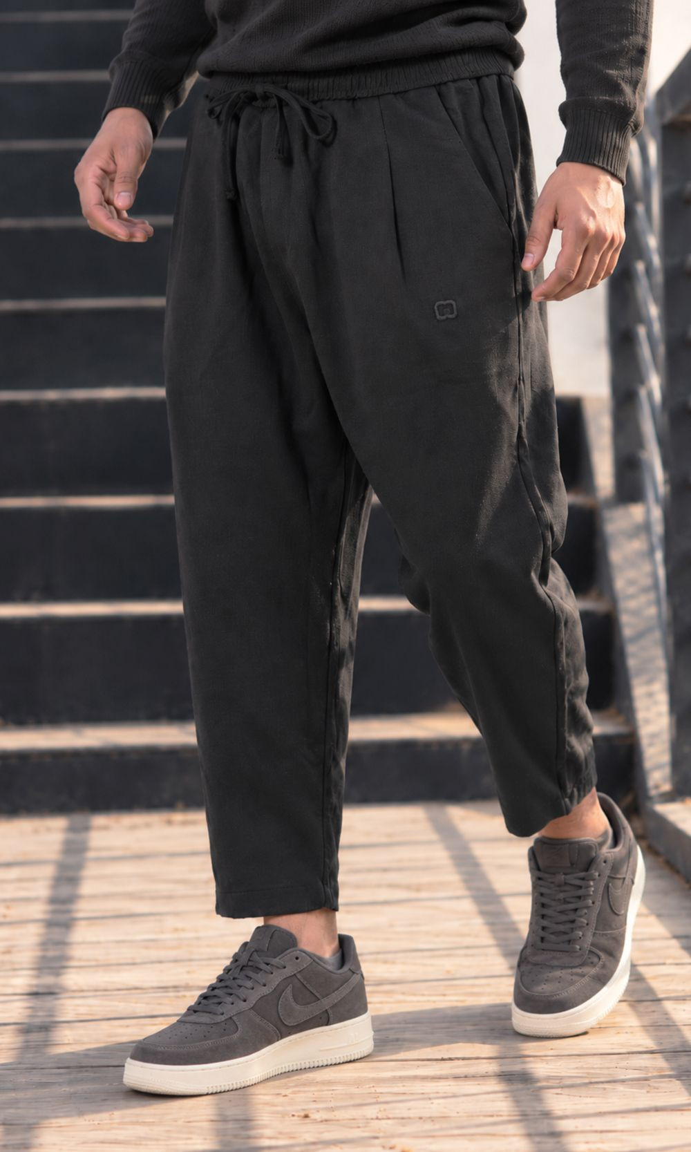 Sarouel Classik Flanel QTS1034 - noir - Qabail