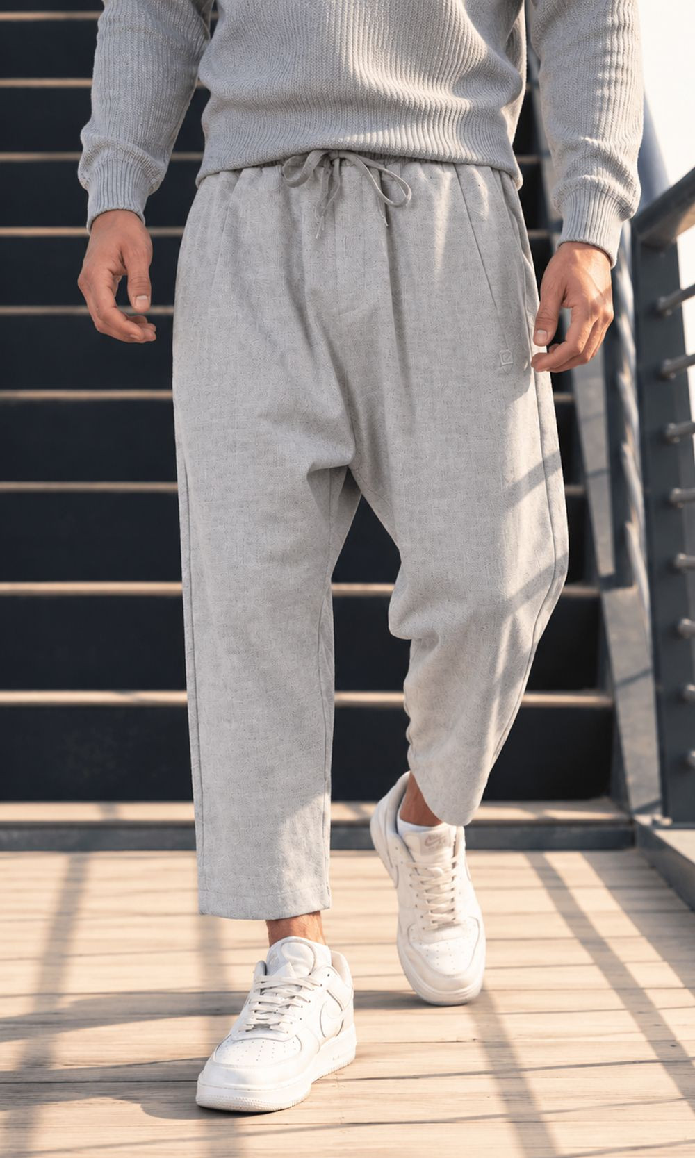 Sarouel Classik Flanel QTS1034 - gris - Qabail