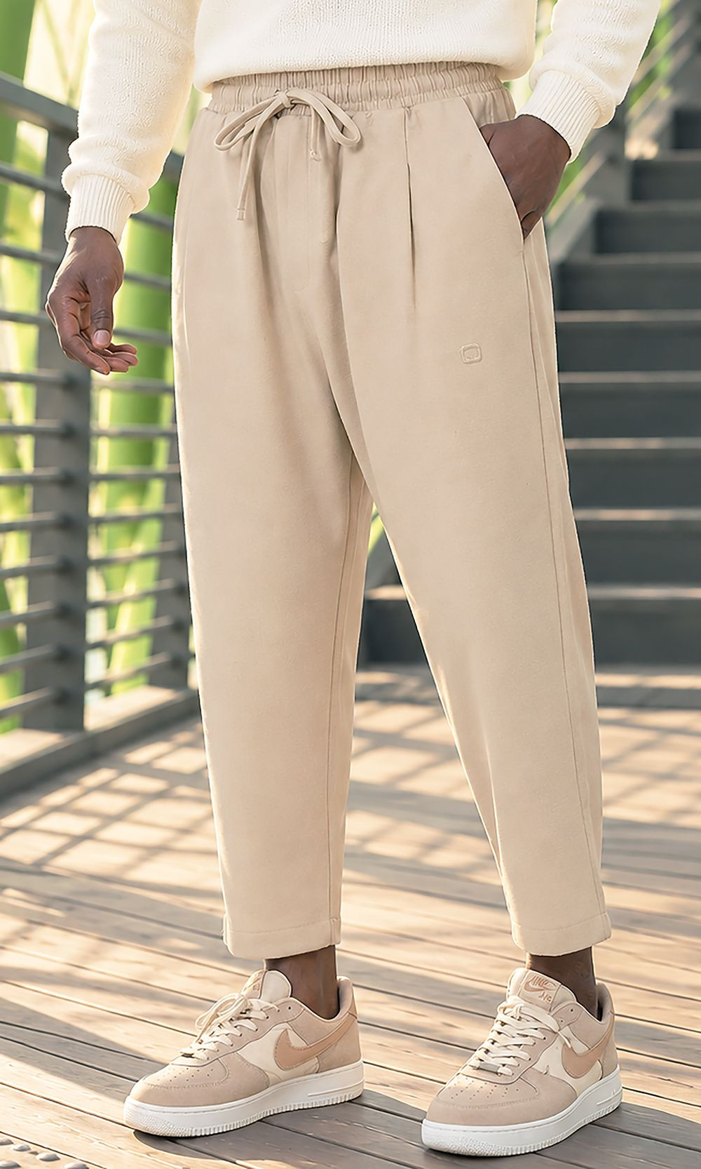 Sarouel Classik Flanel QTS1034 - beige - Qabail