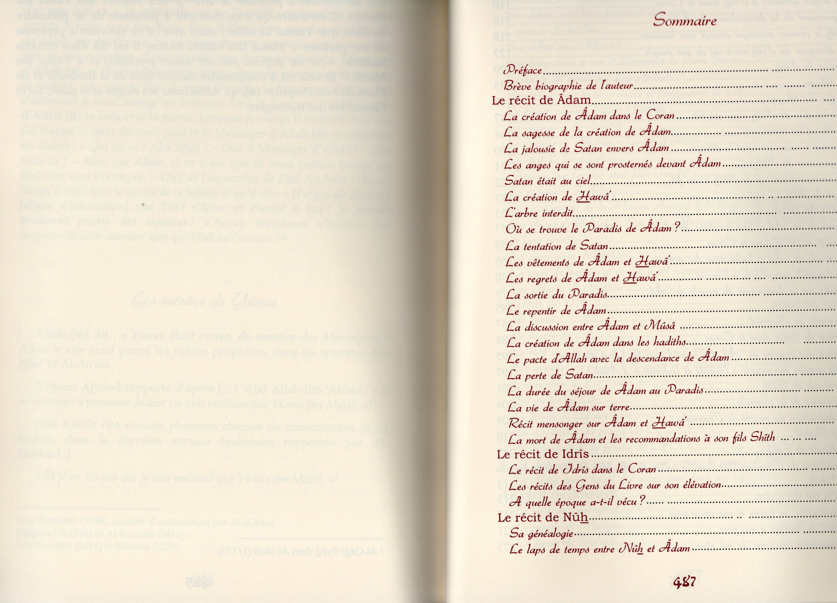 L'AUTHENTIQUE DES RECITS DES PROPHETES 2 VOLUMES