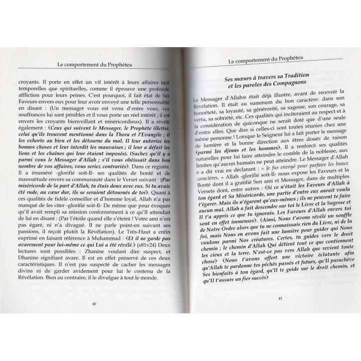 Le Comportement du Prophète