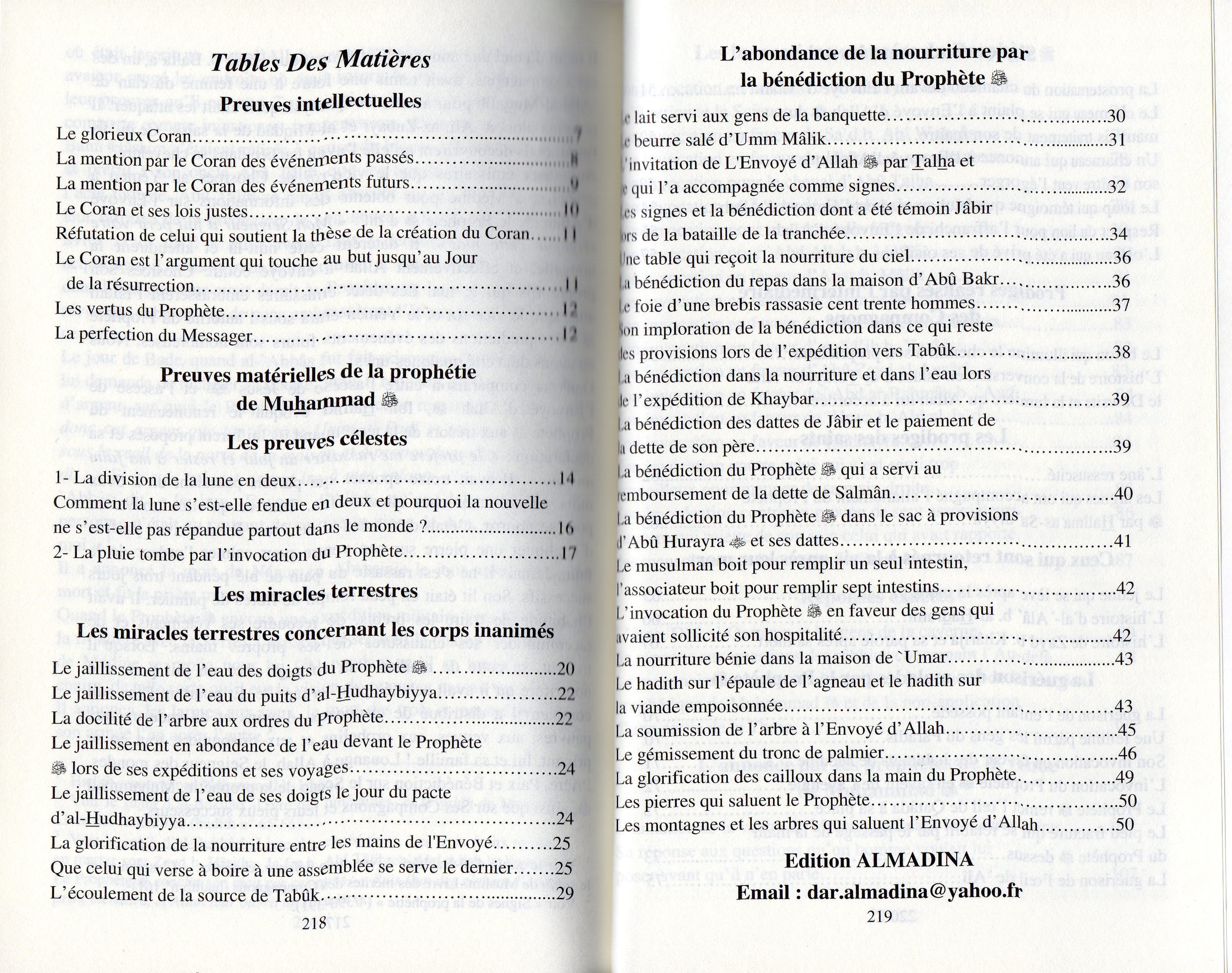 les miracles du prophete