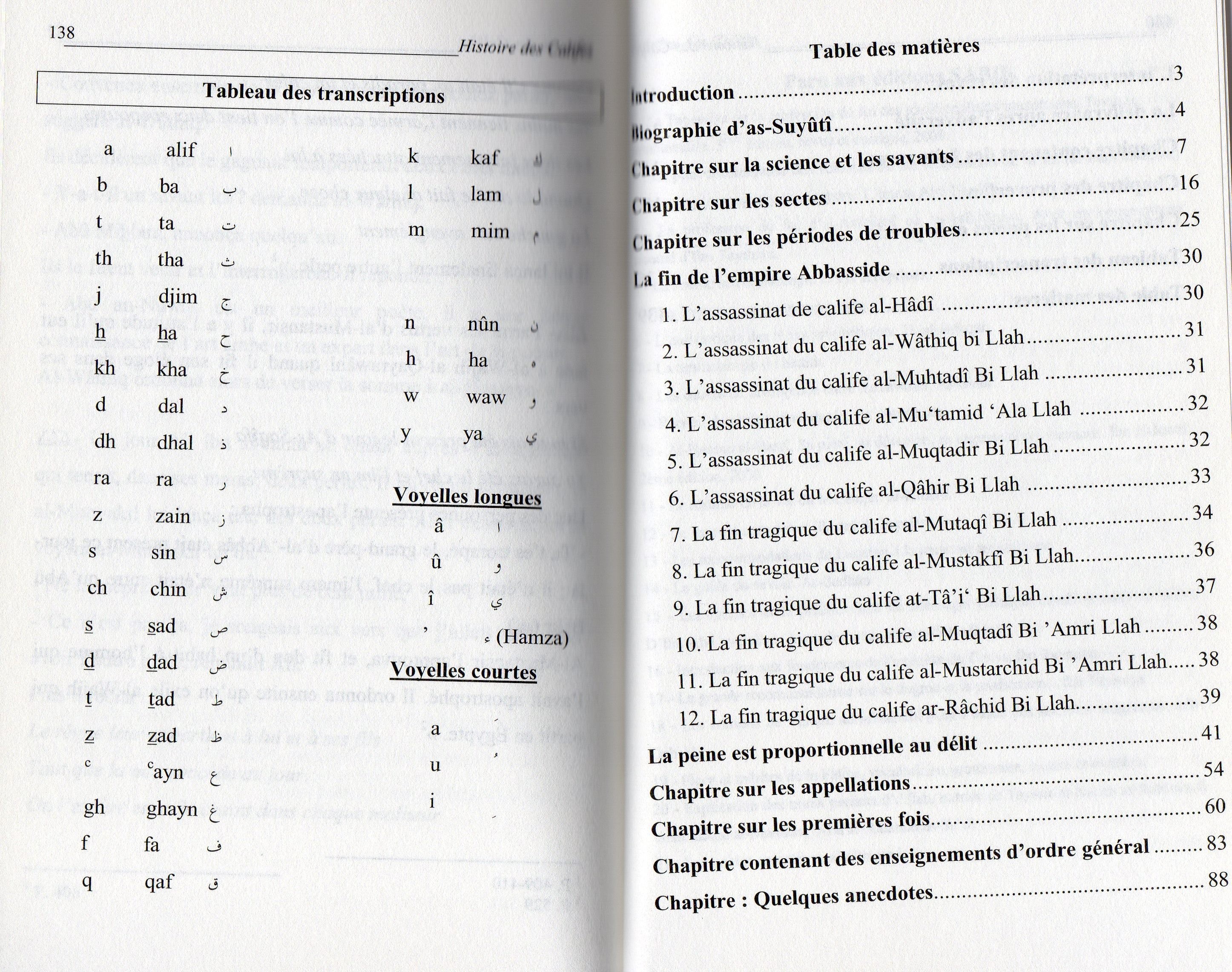 L'HISTOIRE DES CALIFES