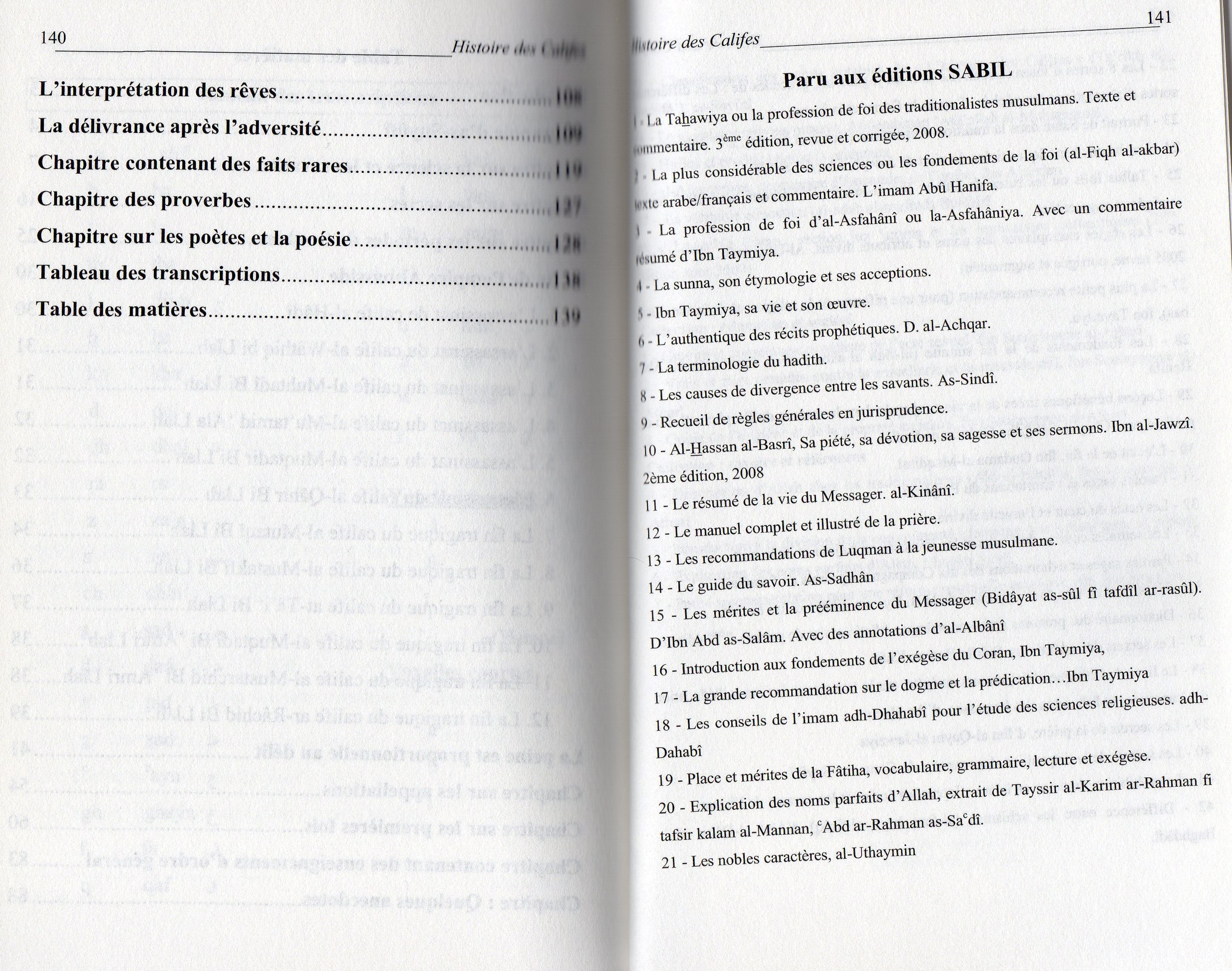 L'HISTOIRE DES CALIFES