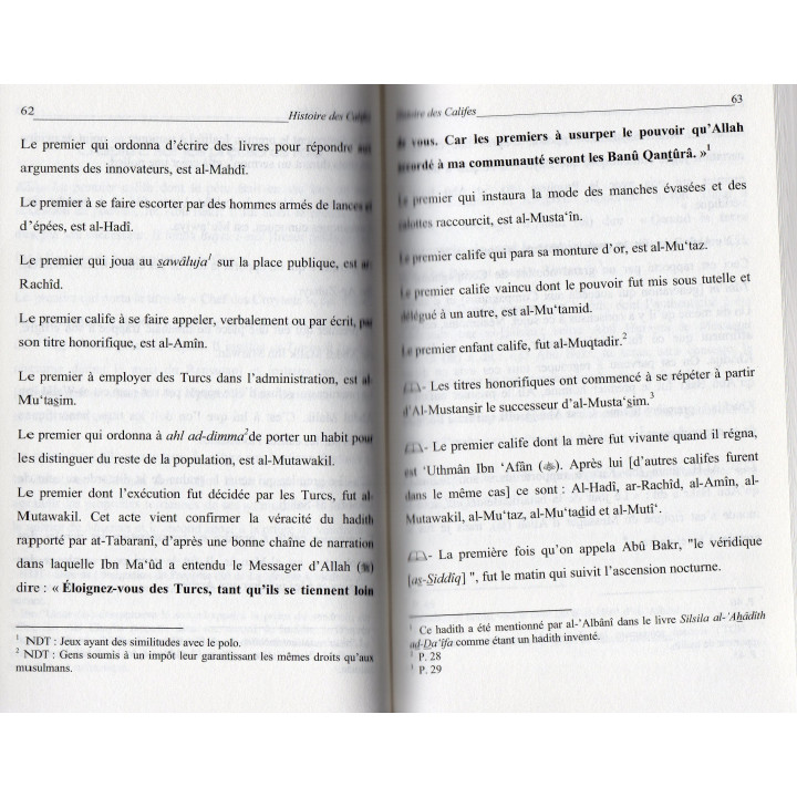 L'HISTOIRE DES CALIFES