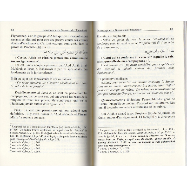 LE CONCEPT DE LA SUNNA ET DE L'UNANIMITE