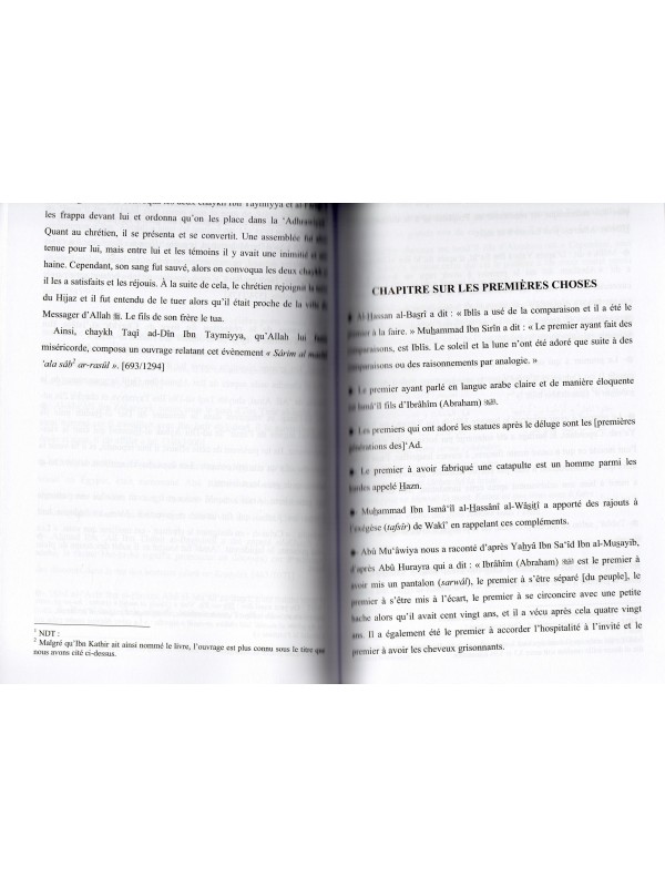 CLASSIFICATION DES POINTS NOTABLES DE AL BIDAYA WA AN NIHAYA