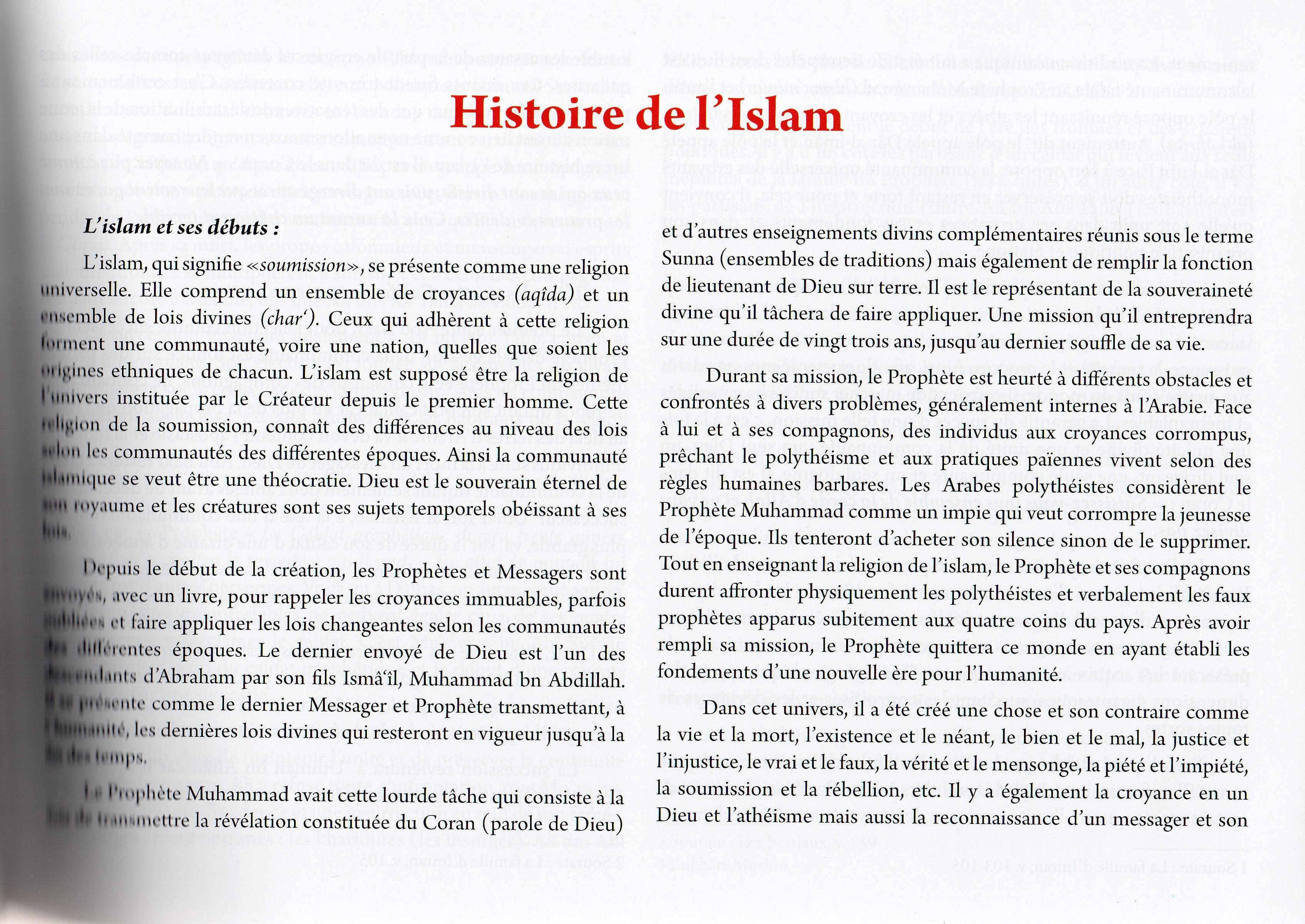 CHRONOLOGIE DE L'HISTOIRE DE L'ISLAM