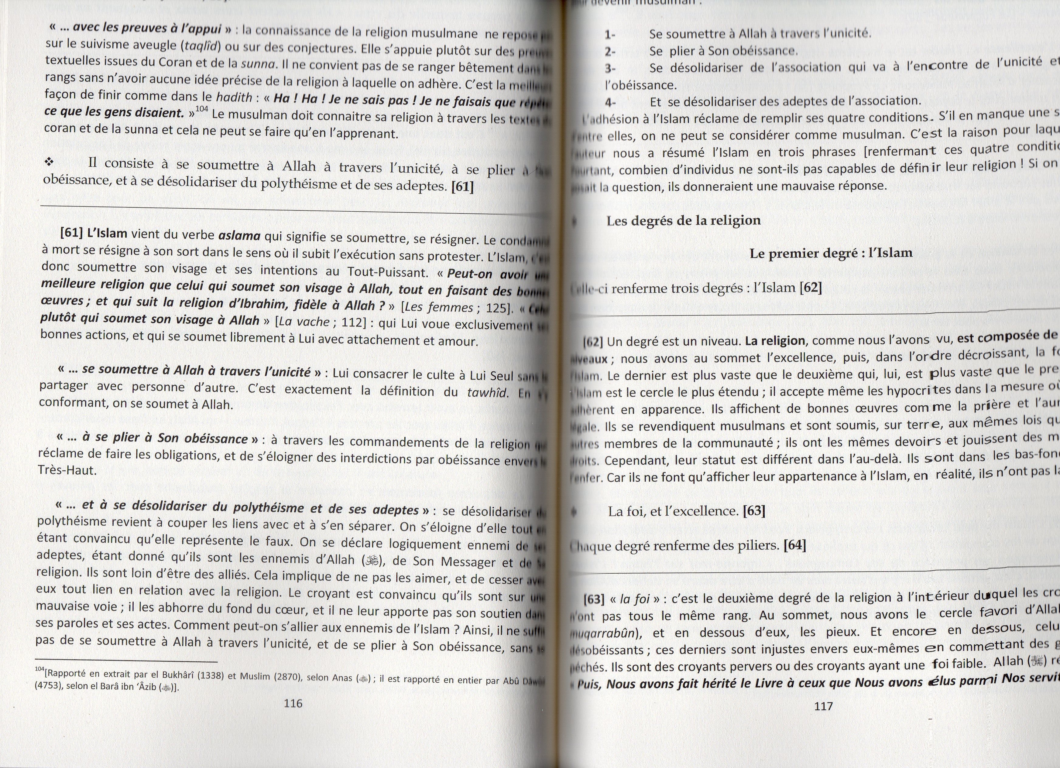 LE COMMENTAIRE DES TROIS PRINCIPES FONDAMENTAUX CHEIKH SALIH EL FAWZAN