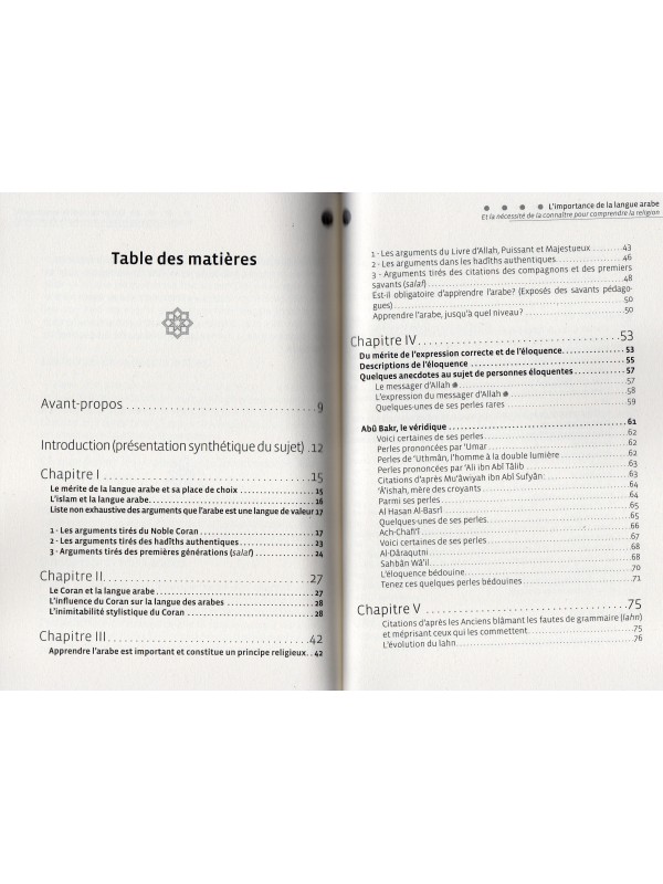 L'IMPORTANCE DE LA LANGUE ARABE