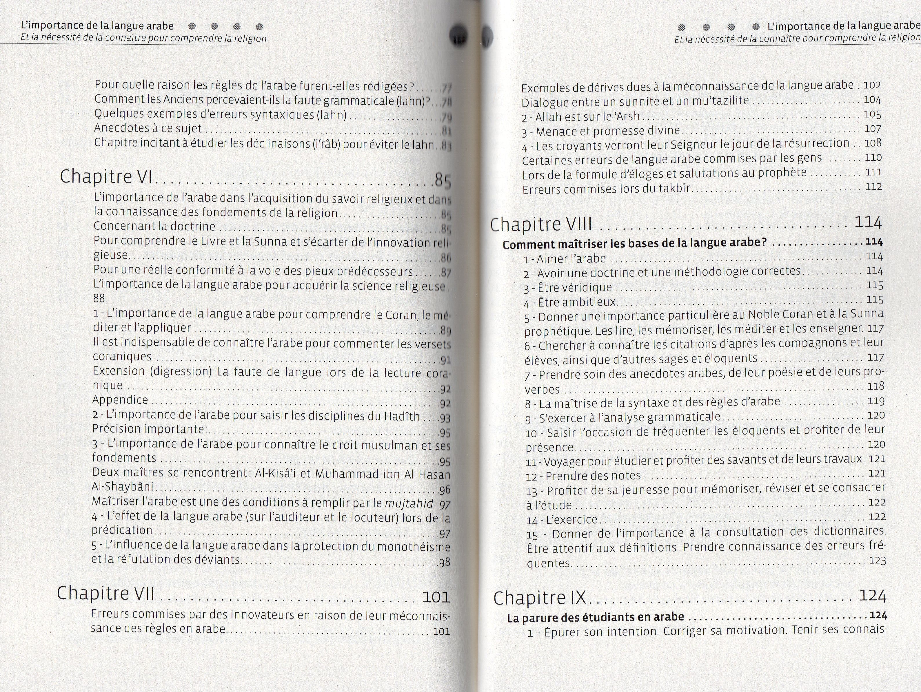 L'IMPORTANCE DE LA LANGUE ARABE