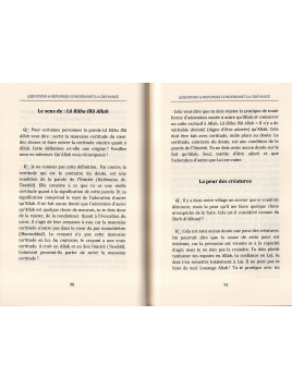 QUESTIONS ET REPONSES CONCERNANT LA CROYANCE