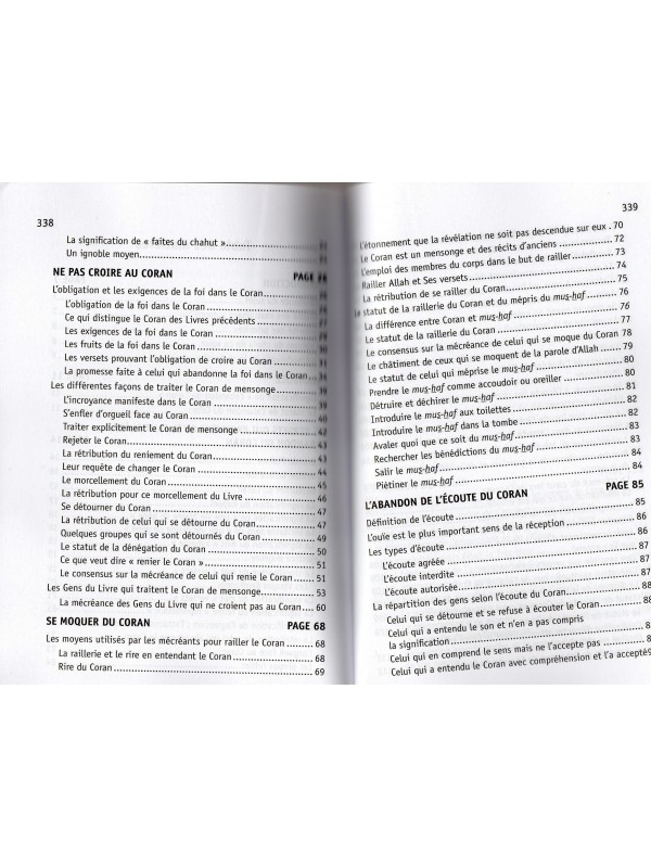 L'ABANDON DU CORAN