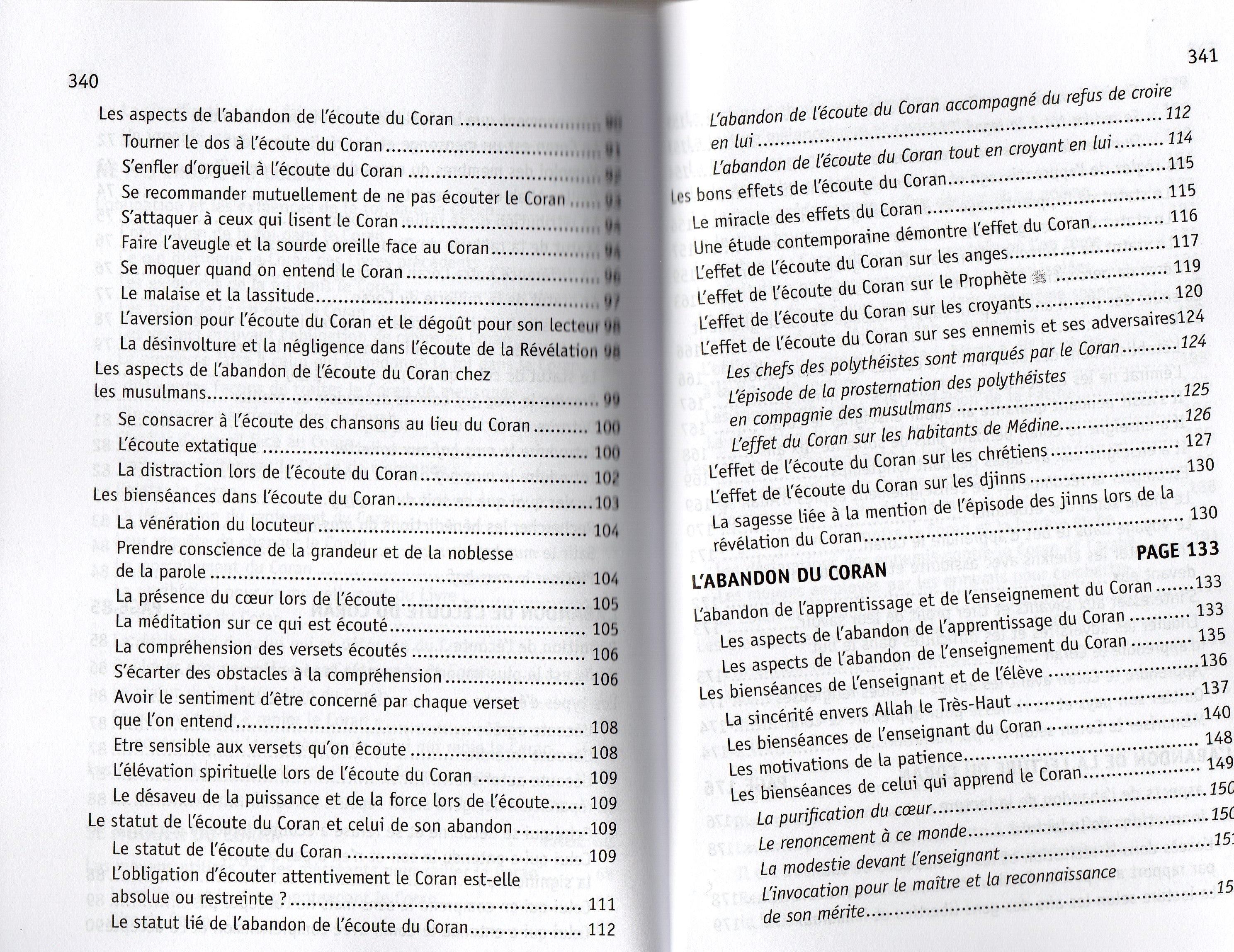L'ABANDON DU CORAN