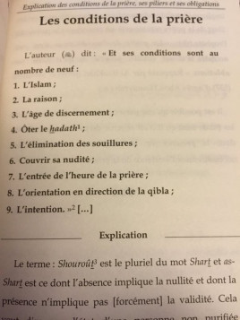 Explication des conditions de la prière ses piliers et ses obligations 