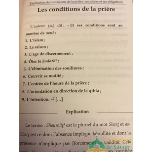 Explication des conditions de la prière ses piliers et ses obligations 