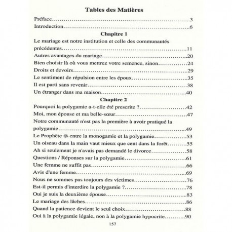 Polygamie ou ton mari a toi seule?