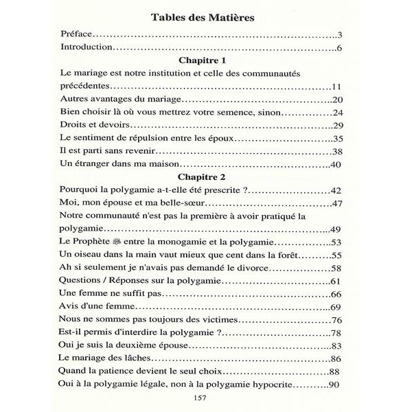 Polygamie ou ton mari a toi seule?