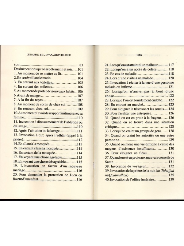Le rappel et l'invocation de Dieu Sâdiq Charaf