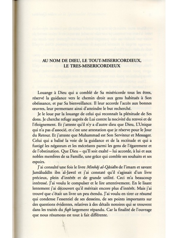 Revivification de la Spiritualité musulmane Ibn Qudâma