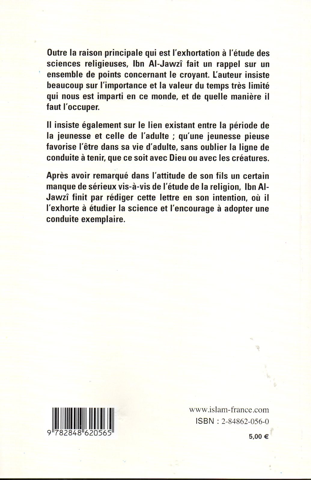 Lettre à mon fils Ibn Al Jawzî